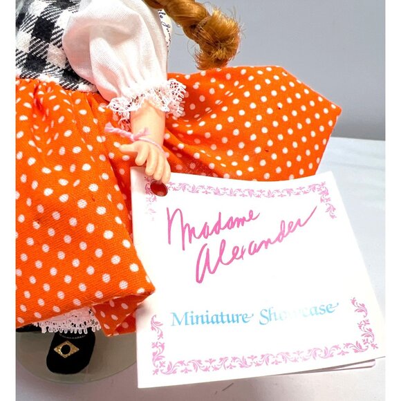 Madame Alexander Miniature Showcase Doll With Orange Polka Dot Dress & Signed St - Picture 2 of 8